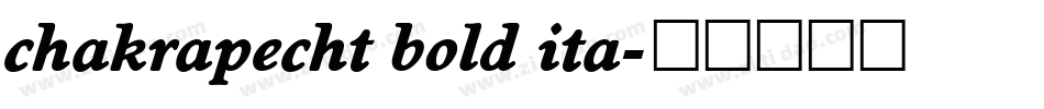chakrapecht bold ita字体转换